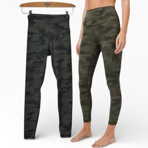 Lululemon Align Pant Incognito Camo Multi Gator Green Leggings Size 4